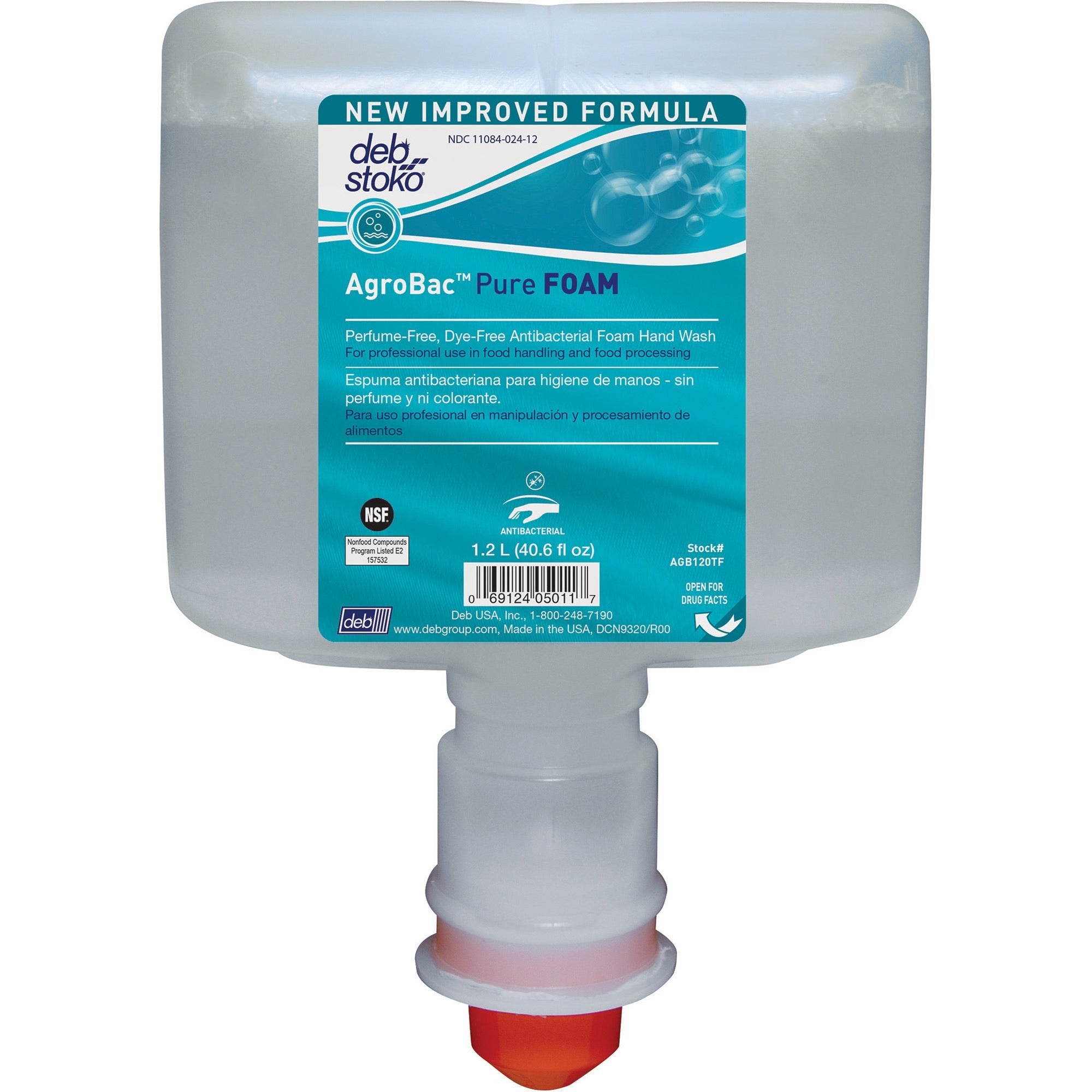 1.27 quart - Bacteria Remover - Hand - Antibacterial - Clear - Triclosan-free, Fragrance-free, Dye-free, Hygienic - 3 / Carton