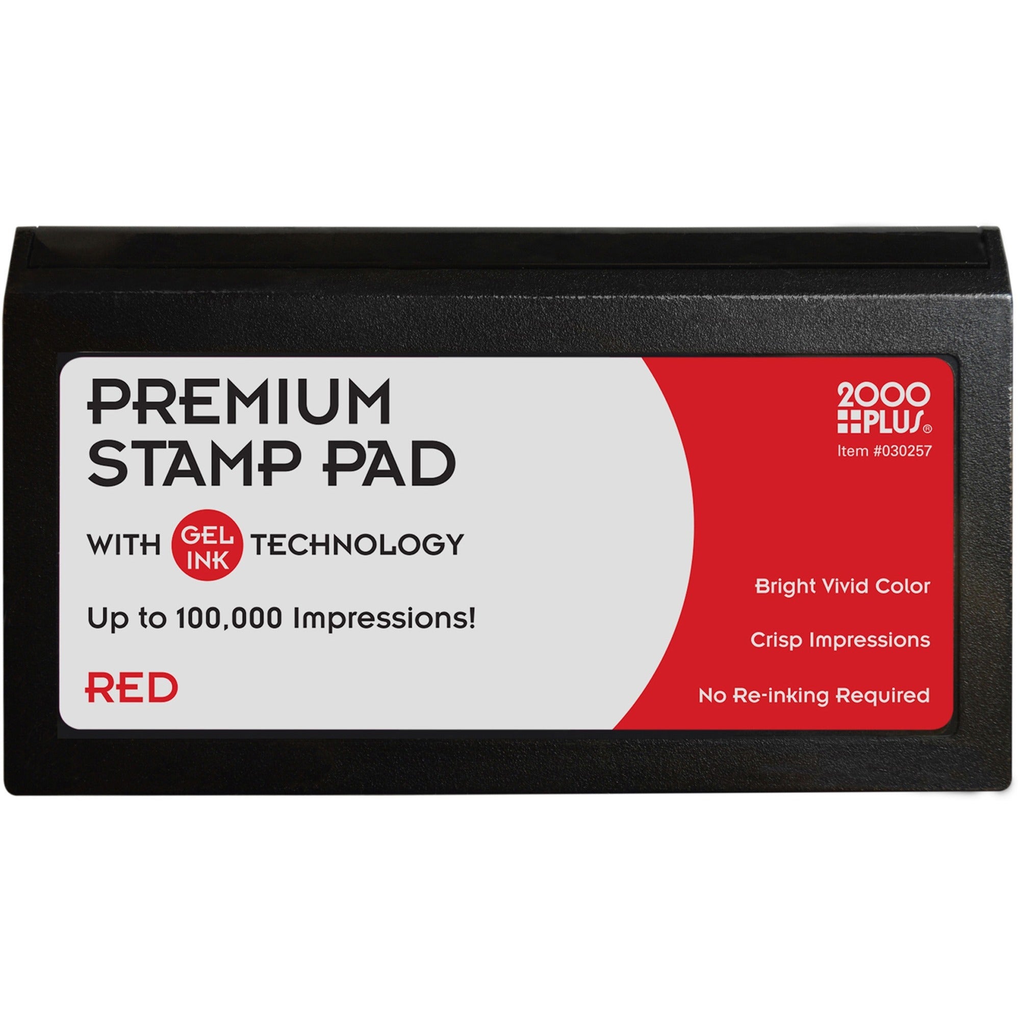 0.8" Height x 3.3" Width x 4.8" Length - Red Ink - Gel - 1 Each