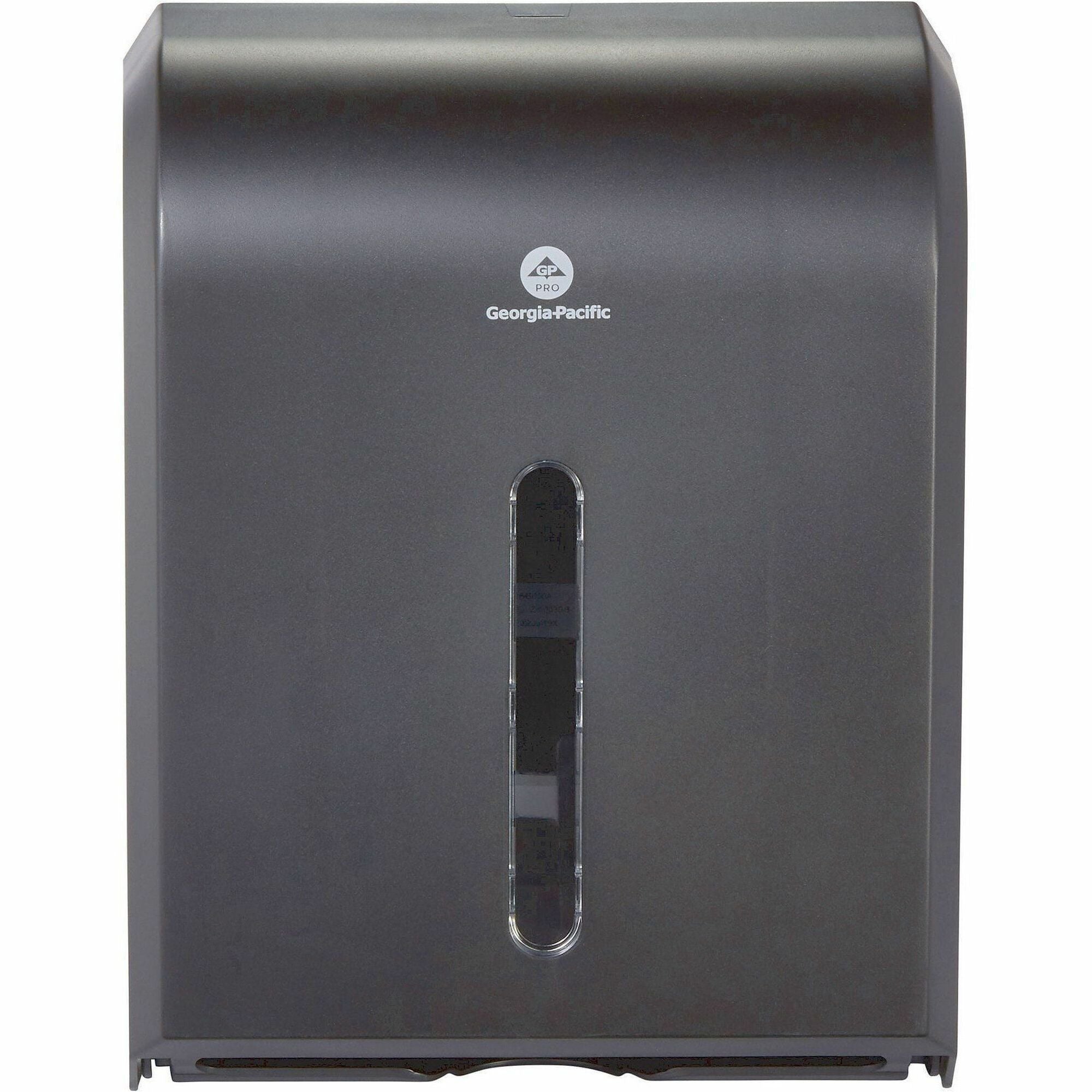 C Fold, Multifold, BigFold, Z Fold Dispenser - 400 x C Fold, 600 x Multifold - 15.5" Height x 11" Width x 5.3" Depth - Plastic - Black - Durable, Key Lock - 1 Carton