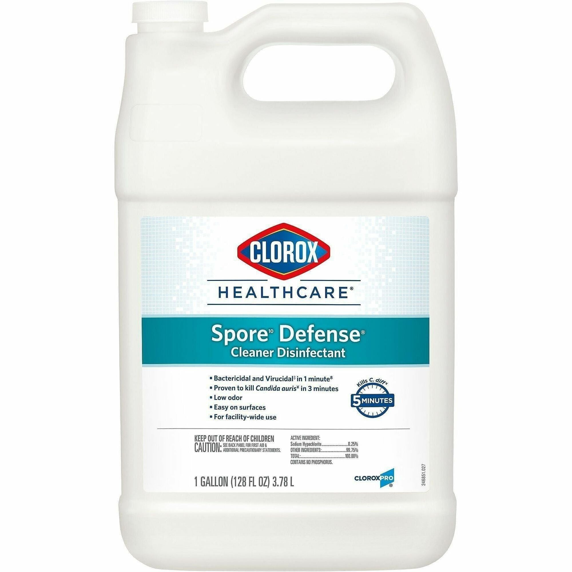 Ready-To-Use - 128 fl oz (4 quart) - Low Odor, Antibacterial, Closed System - White Bottle - 1 Each