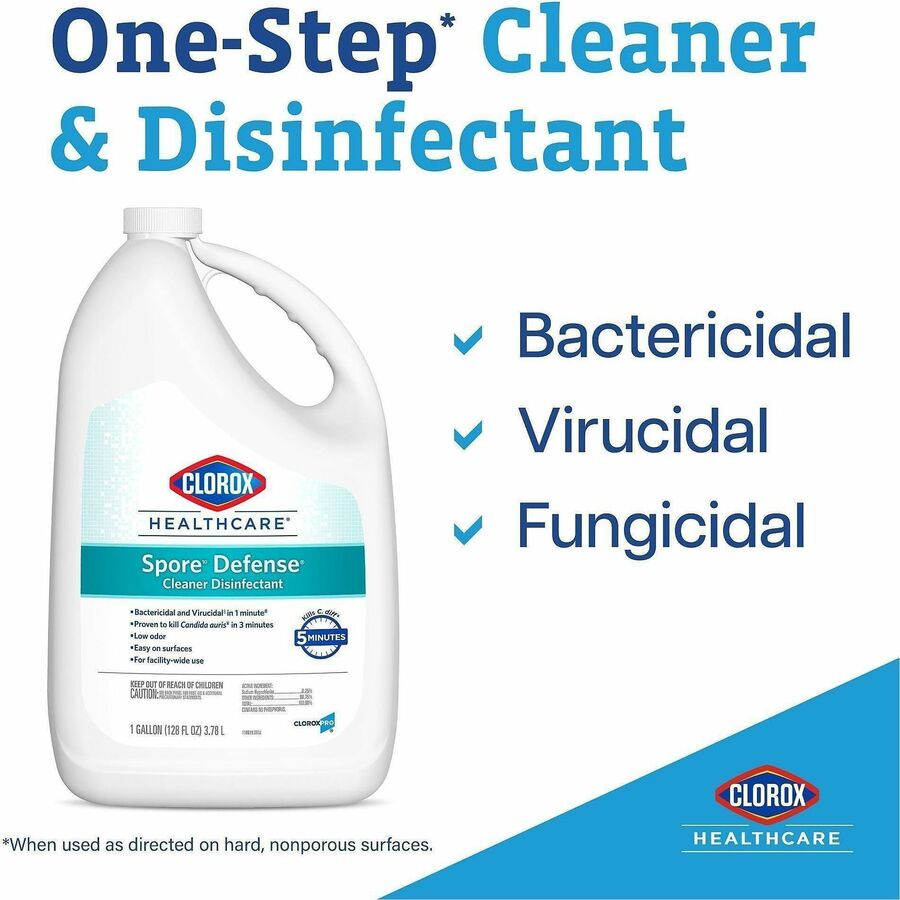 Ready-To-Use - 128 fl oz (4 quart) - Low Odor, Antibacterial, Closed System - White Bottle - 1 Each