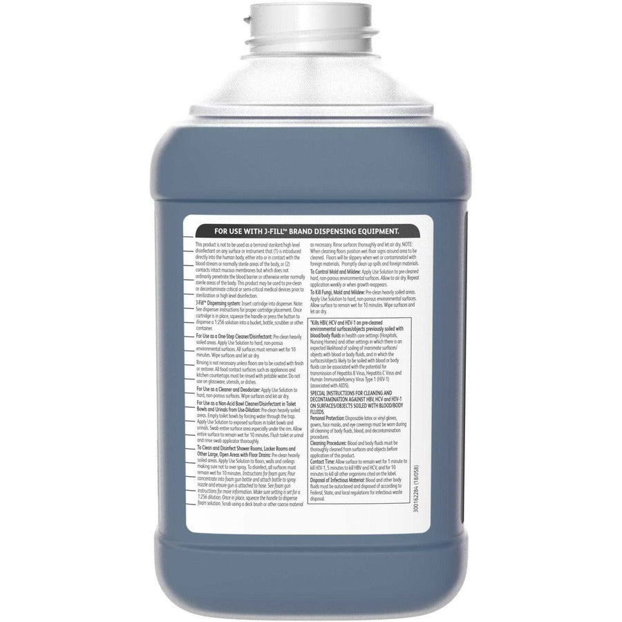 Diversey Virex II 256 Disinfectant Cleaner - Concentrate - 84.5 fl oz (2.6 quart) - Minty Scent - Deodorize, Non-porous, Deodorant - Blue - 2 / Carton