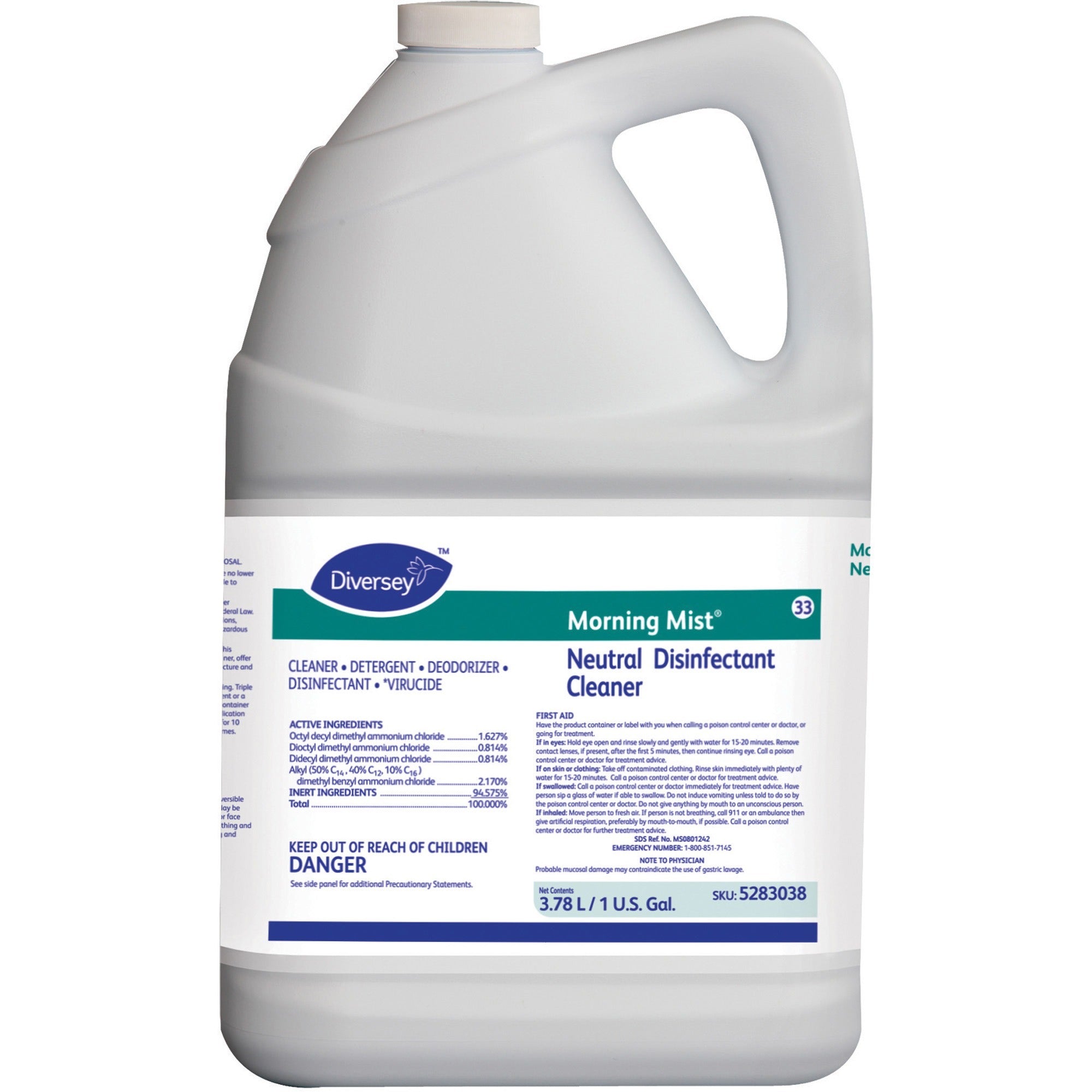 Ready-To-Use - 128 fl oz (4 quart) - Neutral Scent - Deodorize - Blue - 4 / Carton