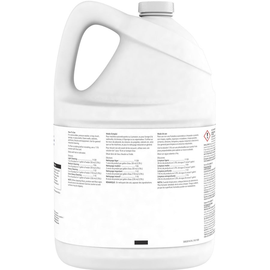 Diversey Hot Springs Heavy-Duty Cleaner - 128 fl oz (4 quart) - Citrus Scent - Caustic-free, Solvent-free, Phosphate-free, Heavy Duty - Yellow - 4 / Carton