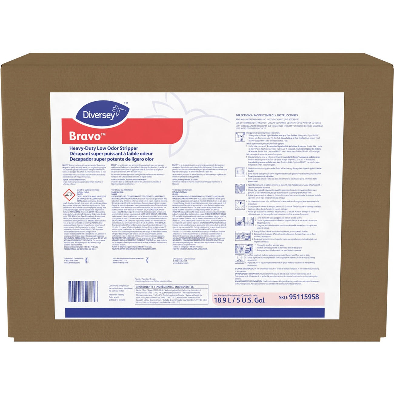 640 fl oz (20 quart) - Heavy Duty, Low Odor, Ammonia-free, Solvent-free - Clear - 1 Each