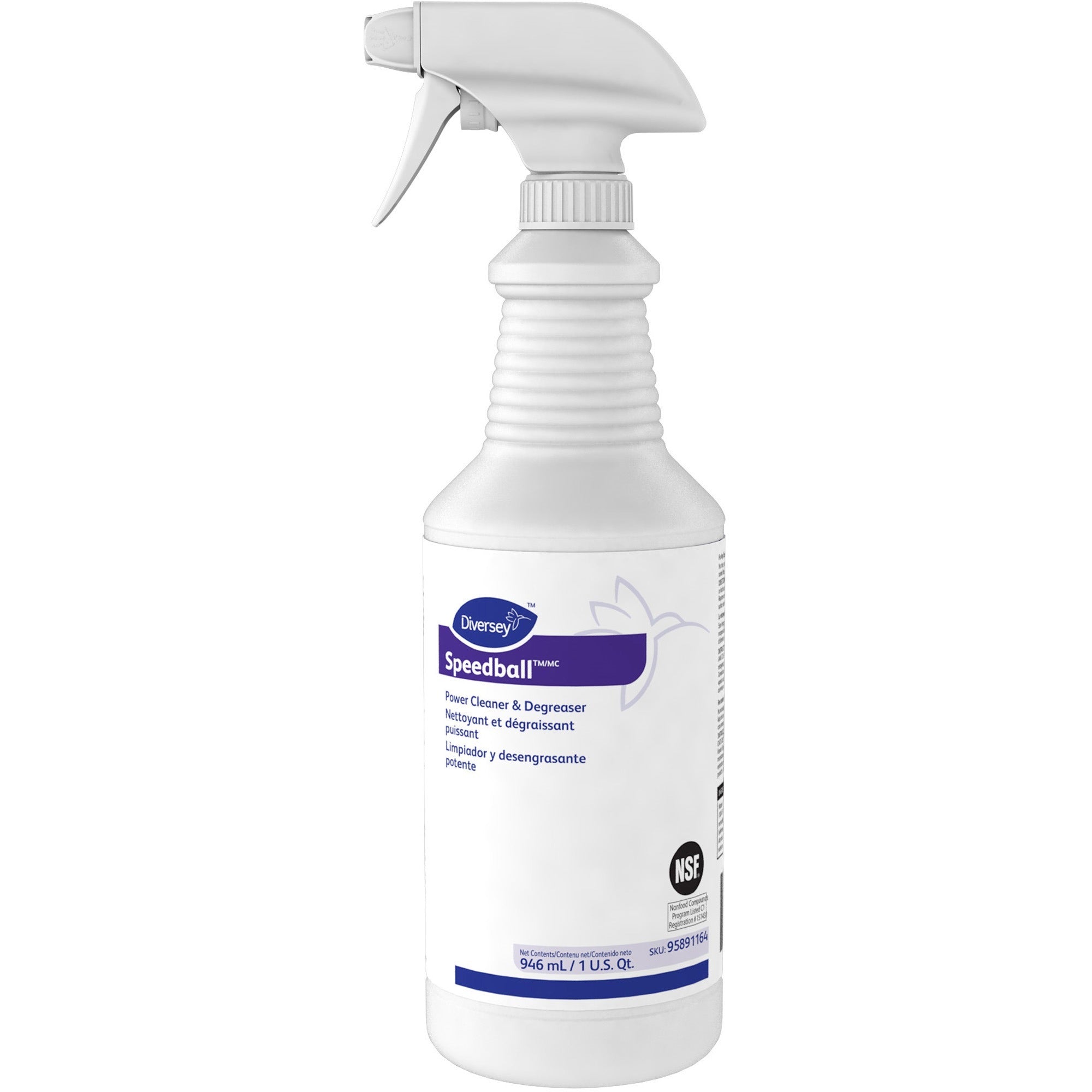 For Commercial, Industry - Ready-To-Use - Spray - 32 fl oz (1 quart) - Citrus Scent - Butyl-free, Heavy Duty, Residue-free, Low Odor, Phosphorous-free - Purple - 12 / Carton