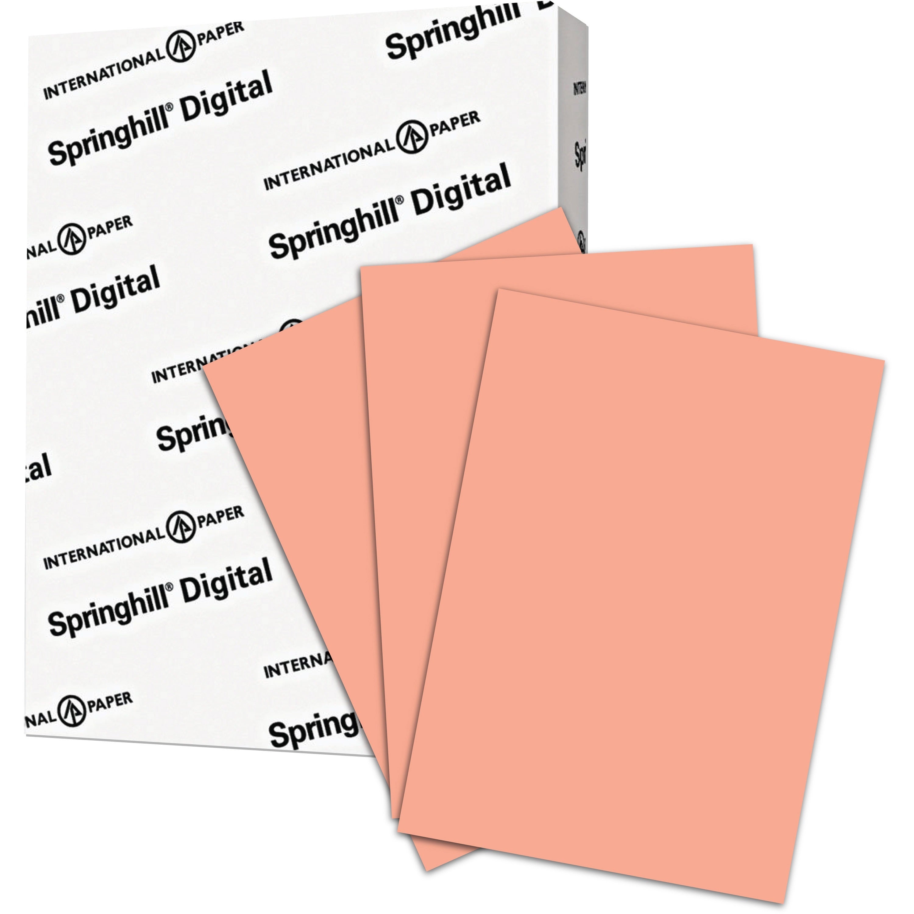 92 Brightness - Letter - 8 1/2" x 11" - 110 lb Basis Weight - Smooth - Salmon - 250 / Pack