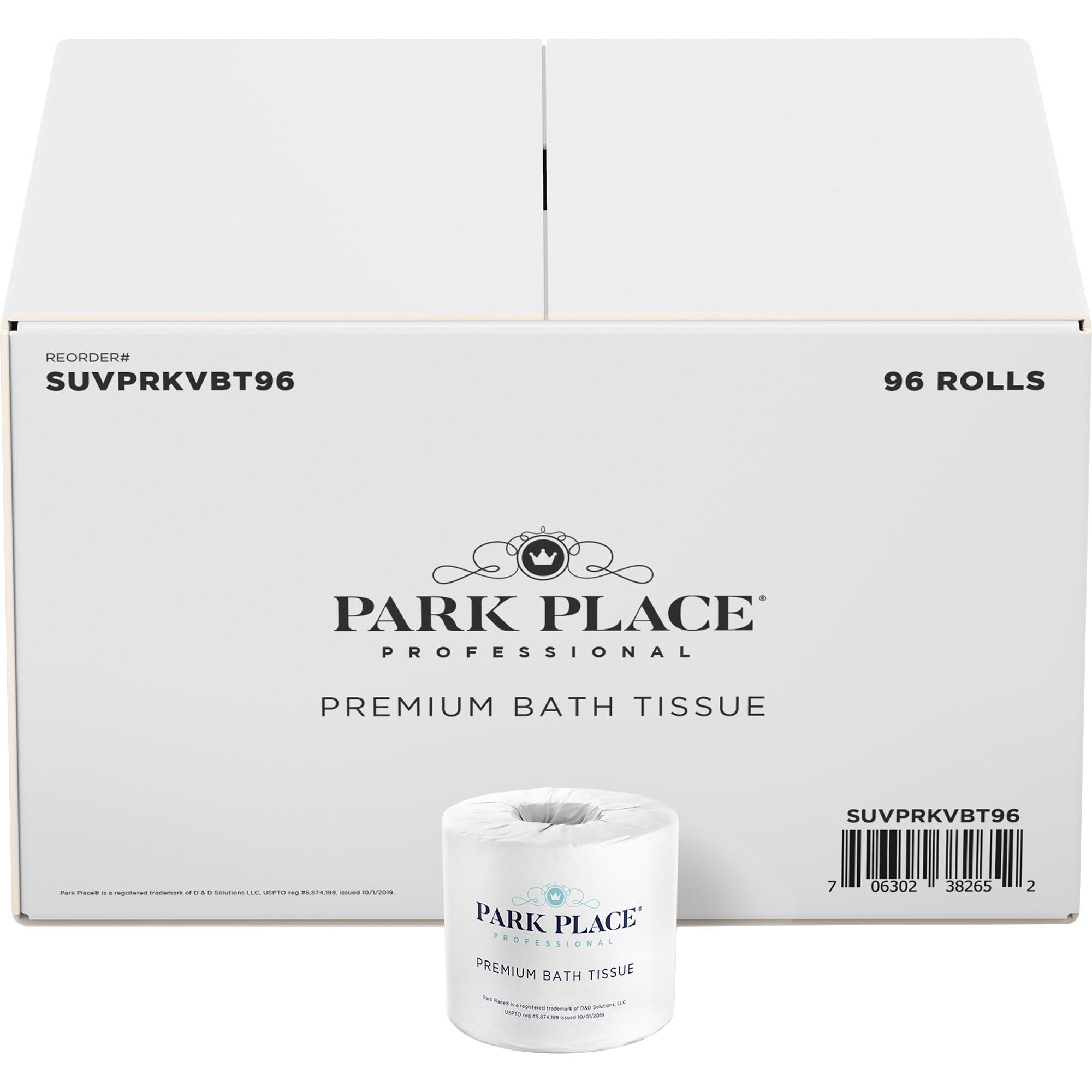 Park Place Double-ply Premium Bath Tissue Rolls - 2 Ply - 420 Sheets/Roll - Embossed Pattern - White - 1 Carton