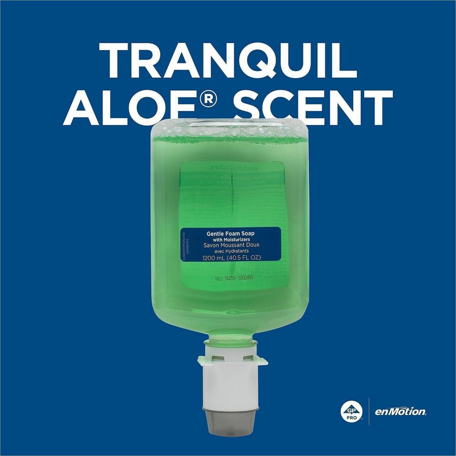 enMotion Gentle Foam Soap Refills - Tranquil Aloe Scent - 1.27 quart - Touchless Dispenser - Hand, Skin - Moisturizing - Green - Hygienic - 2 / Carton