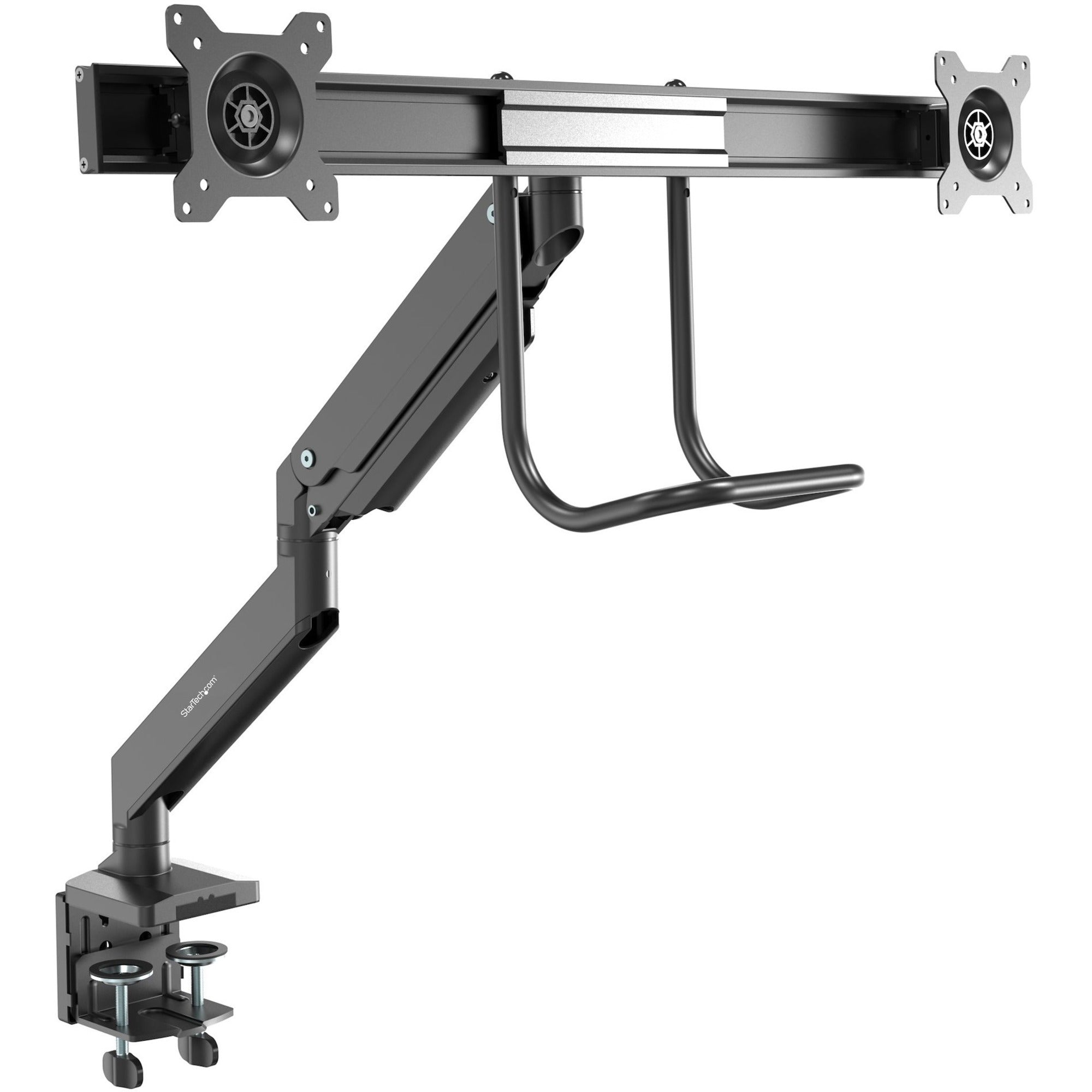 StarTech.com Desk Mount for Monitor - Black - Height Adjustable - 2 Display(s) Supported - 17" to 32" Screen Support - 35.20 lb Load Capacity - 75 x 75, 100 x 100 - Steel - 1 Each