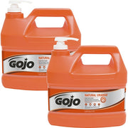 Gojo&reg; NATURAL* ORANGE Pumice Hand Cleaner - Orange Citrus Scent - 1 gal - Pump Bottle Dispenser - Soil Remover, Dirt Remover, Grease Remover, Oil Remover - Hand - Fast Acting, Heavy Duty - 2 / Carton