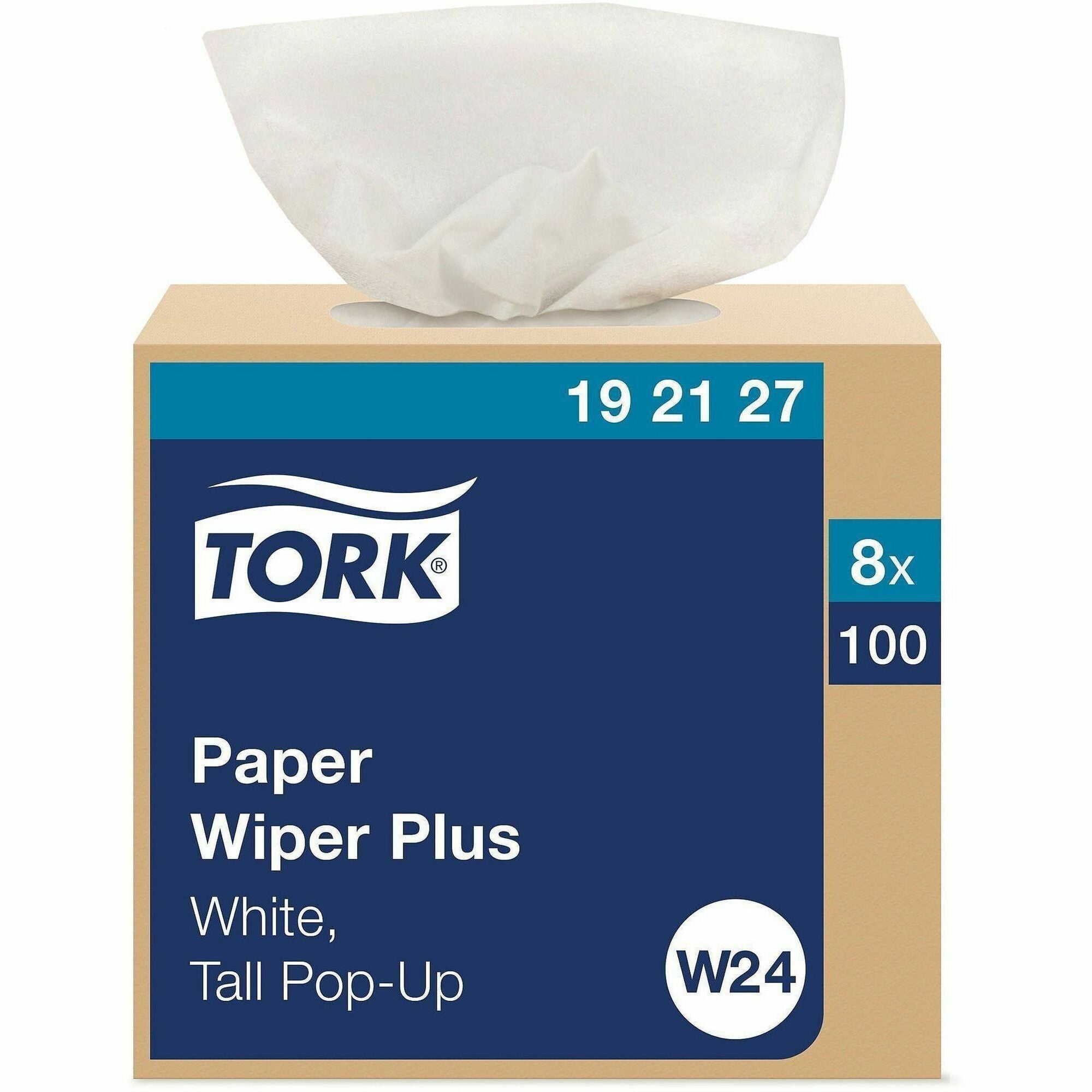 For Multipurpose - Wipe - 16.25" Length x 25" Width - Recommended For: Oil Remover, Grease Remover, Solvent Remover, Spill Remover - Disposable, Absorbent, Durable, Strong - White - 100/Box - 8 / Carton