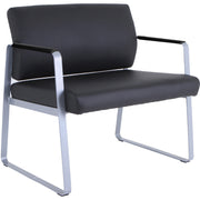 Lorell Healthcare Reception Big & Tall Sled Base Guest Chair