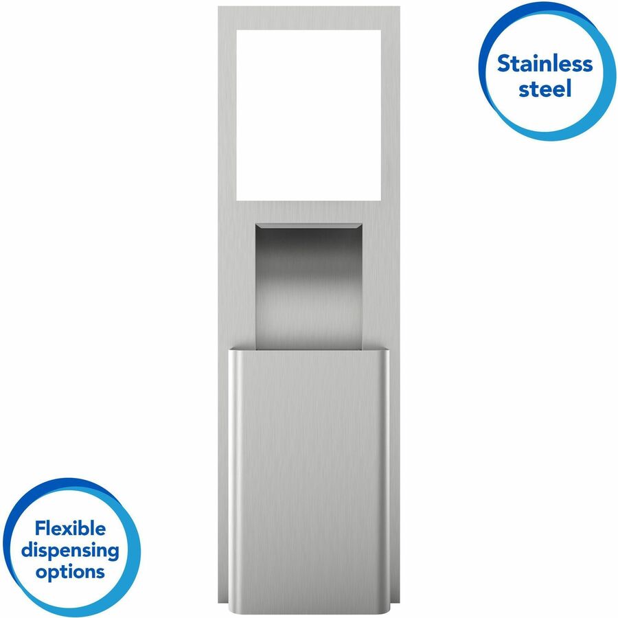 Touchless, Roll Dispenser - 54.5" Height x 11.5" Width x 4" Depth - Stainless Steel - Stainless Steel - Anti-bacterial - 1 Each