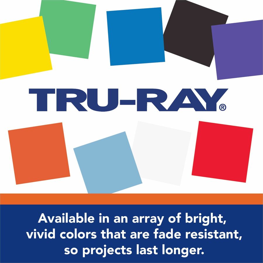 Tru-Ray Construction Paper Art Roll - Mural, Art Project, Banner - 36" Width x 500 ft Length - White - Sulphite - 1 Roll