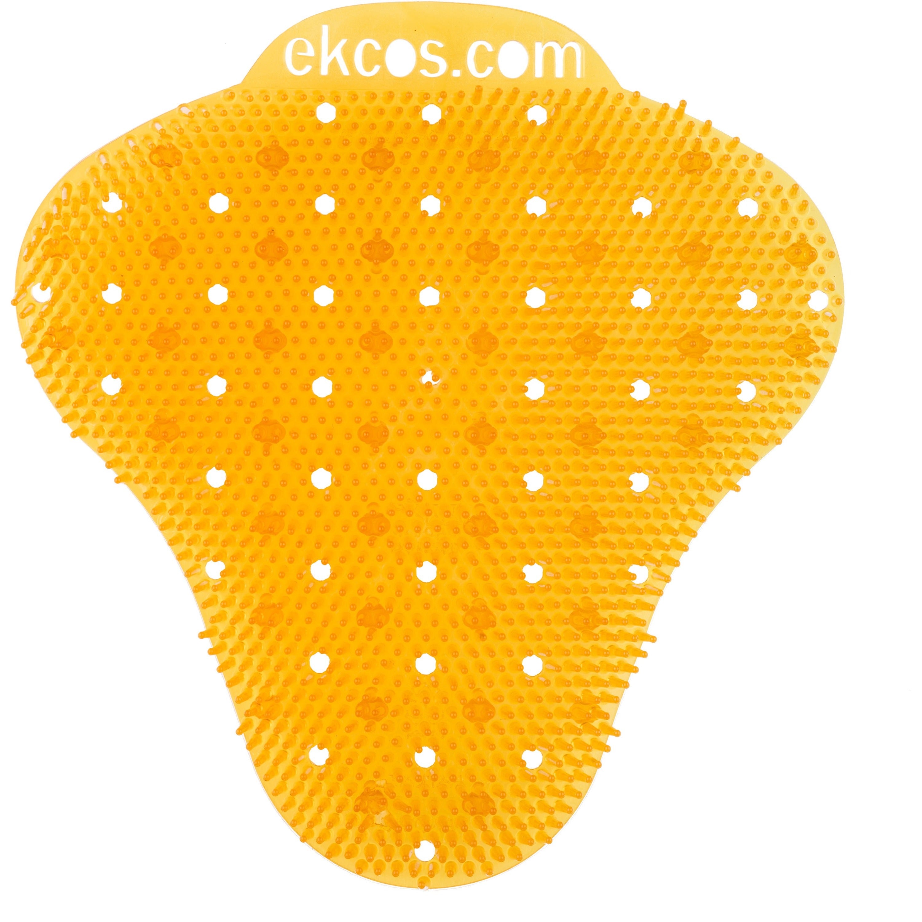 Diversey ekcoscreen Anti-splash Urinal Screen, Citrus Scent, Orange, Anti-bacterial, Odor Neutralizer, Flexible, Recyclable, Biodegradable, Lasts up to 60 Days, 12 per Carton