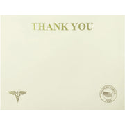 St. James&reg; Premium-Weight Certificates - 65 lb Basis Weight - "Thank You" - 8.5" Width x 11" Length - Inkjet, Laser Compatible - Ivory, Gold Foil - 1 Pack - TAA Compliant