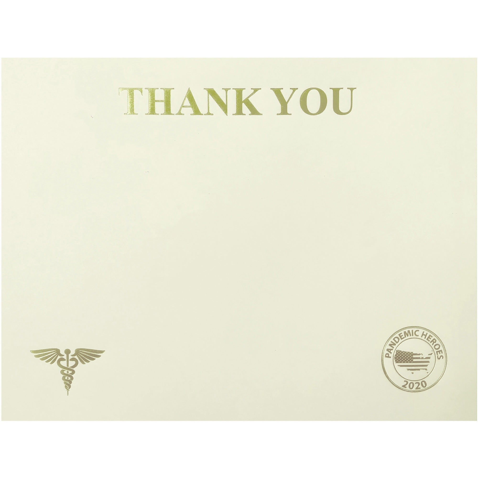 St. James&reg; Premium-Weight Certificates - 65 lb Basis Weight - "Thank You" - 8.5" Width x 11" Length - Inkjet, Laser Compatible - Ivory, Gold Foil - 1 Pack - TAA Compliant