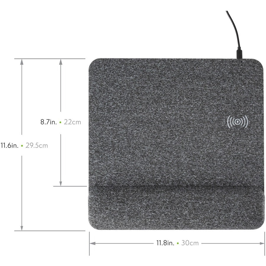 1.85" Height x 11.60" Width - Gray - Memory Foam - Mouse - Retail - 1 Each