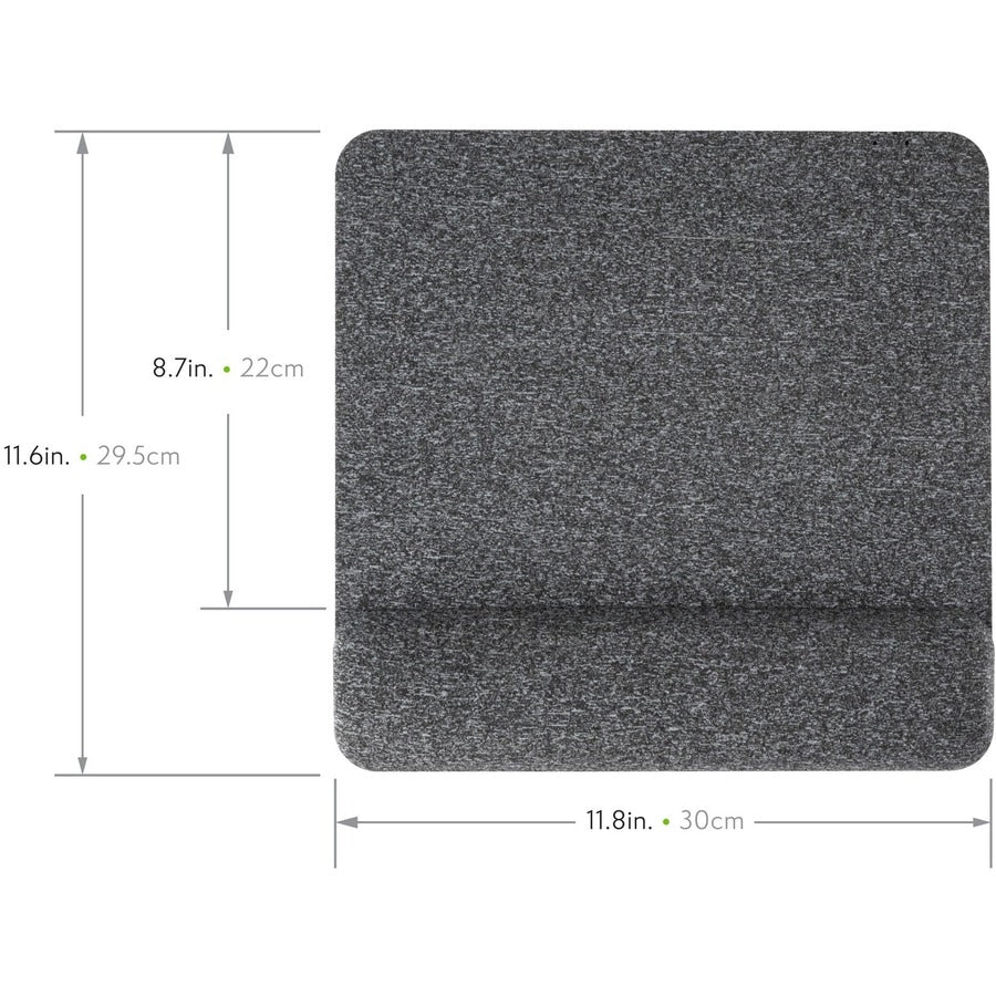 1.85" Height x 11.60" Width - Gray - Foam - Mouse - Retail - 1 Each