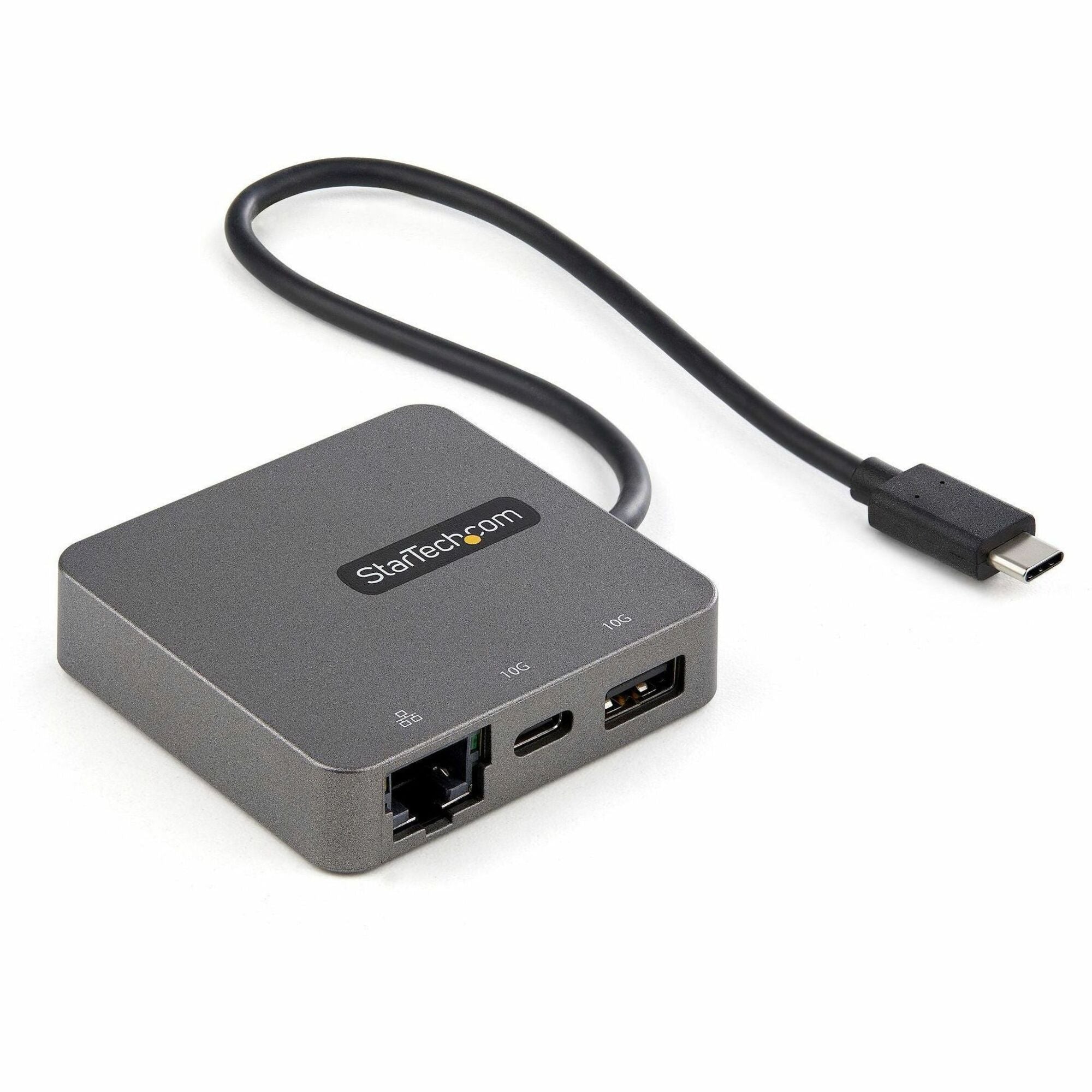 StarTech.com USB-C Docking Station, 1 Display Supported, 4K HDMI & VGA, 2 USB Ports (1 USB 3.0 Type-A, 1 USB Type-C), RJ-45, Thunderbolt, Black, Packaged Quantity: 1