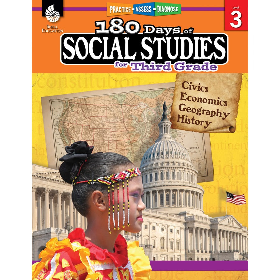 Shell Education Learn At Home Social Studies Books Printed Book - Book - Grade 3 - English