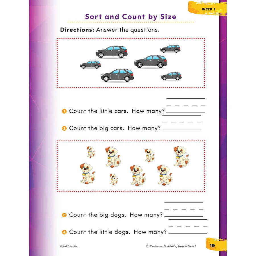 Shell Education Summer Blast Spanish Workbook Printed Book - Book - Grade K-1 - Spanish, English