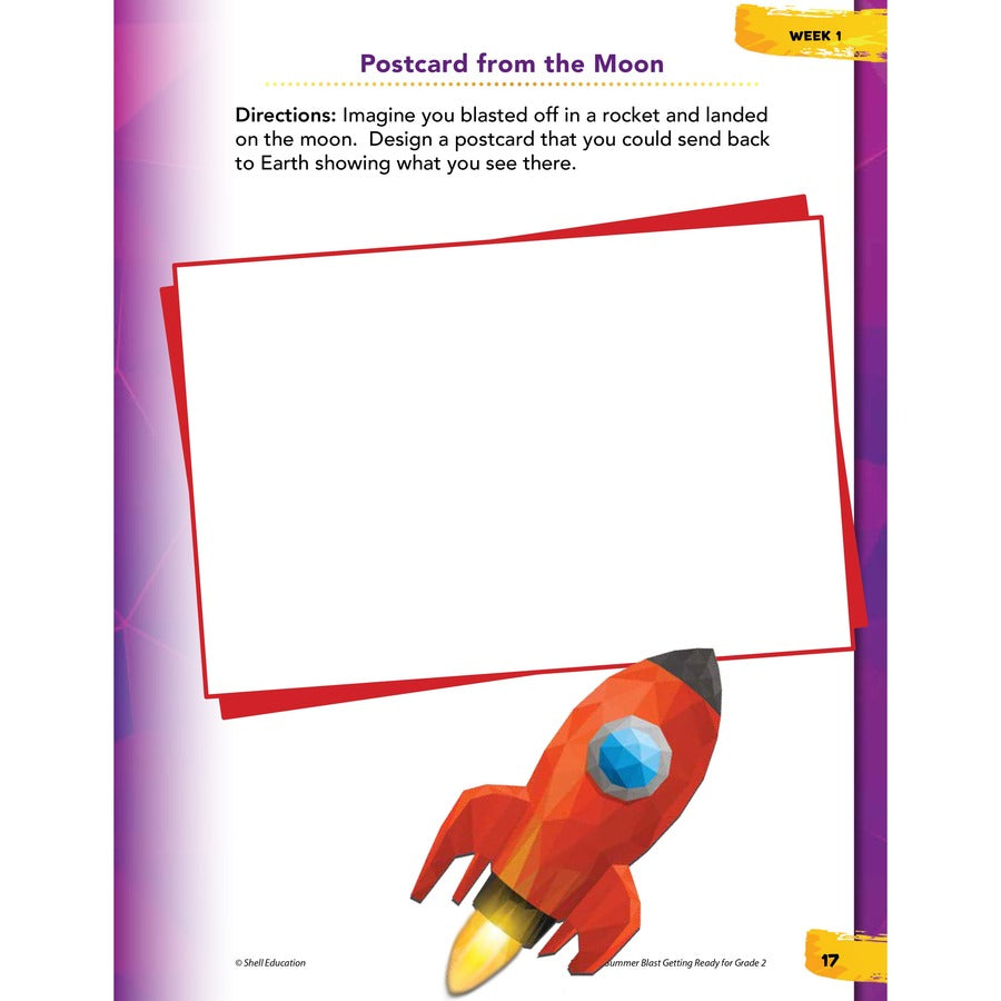 Shell Education Summer Blast Spanish Workbook Printed Book - Book - Grade 1-2 - Spanish