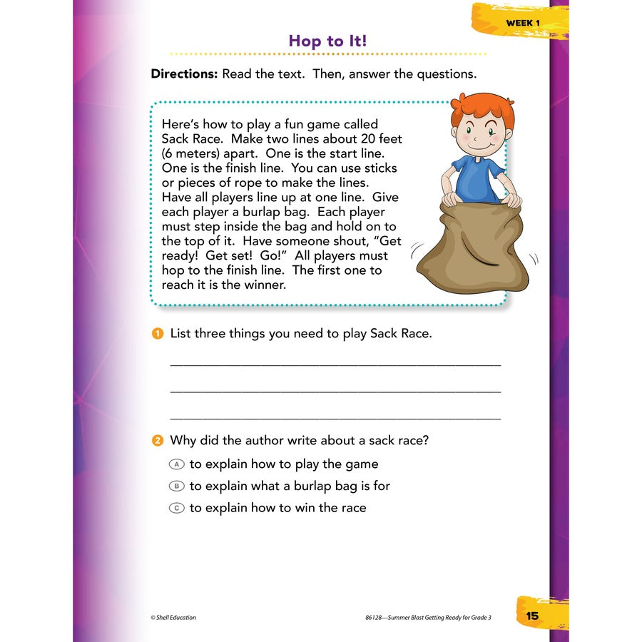 Shell Education Learn-At-Home Grade 3 Summer STEM Set Printed Book by Wendy Conklin, Debra J. Housel