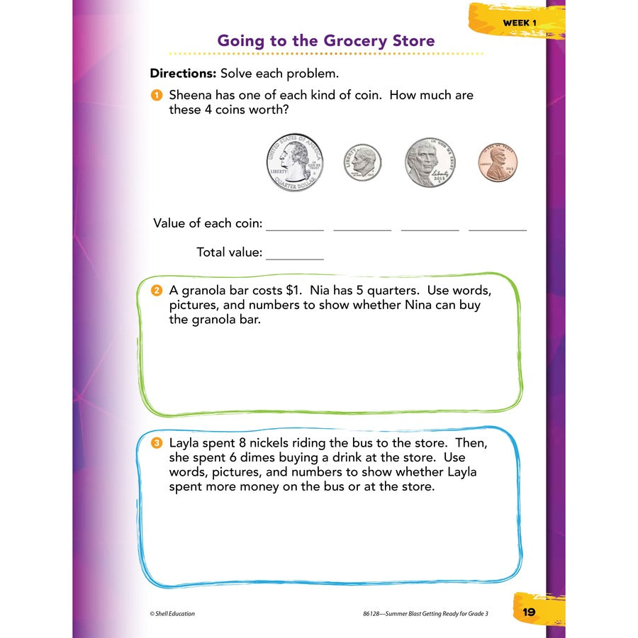Shell Education Learn-At-Home Grade 3 Summer STEM Set Printed Book by Wendy Conklin, Debra J. Housel