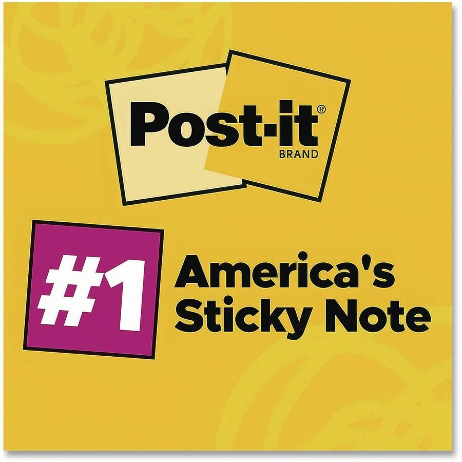 3" Flag/Note Width x 3" Flag/Note Length - Square - Aqua Splash, Cape Town, Guava, Vital Orange - Pop-up, Repositionable, Adhesive, Residue-free - 18 Pad