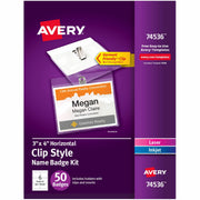 Avery&reg; Top-Loading Clip-Style Name Badges