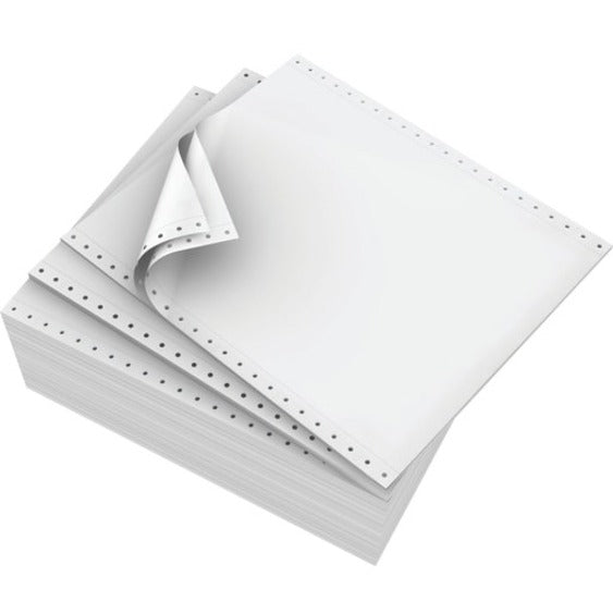 9 1/2" x 11" - Acid-free, Carbonless, Break Resistant, Perforated, Fade Resistant, Non-yellowing - White - 1 Carton