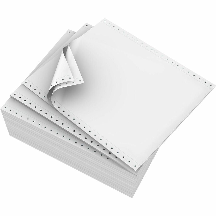 9 1/2" x 11" - Acid-free, Carbonless, Break Resistant, Perforated, Fade Resistant, Non-yellowing - White - 1 Carton