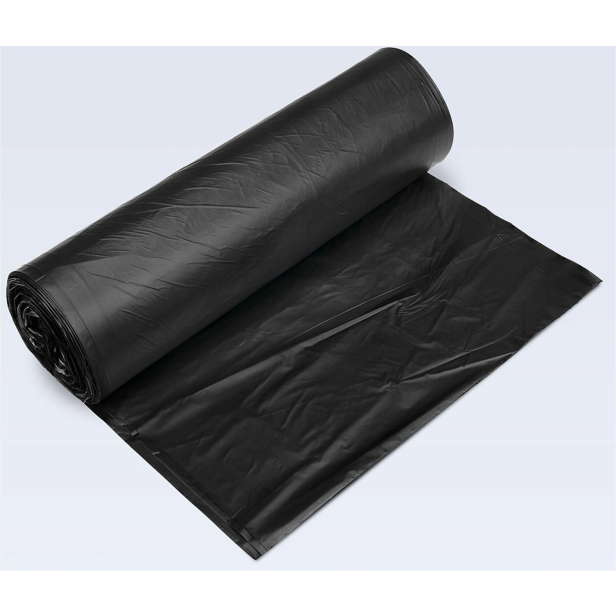 60 gal Capacity - 58" Width x 19 mil (483 Micron) Thickness - High Density - Black - High-density Polyethylene (HDPE) - Kitchen, Breakroom - 150 Case