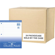Roaring Spring College Ruled Filler Paper, 130 Sheets, 260 Pages, 8.5" x 11", White, 3-Hole Punched, Red Margin, 1 Carton