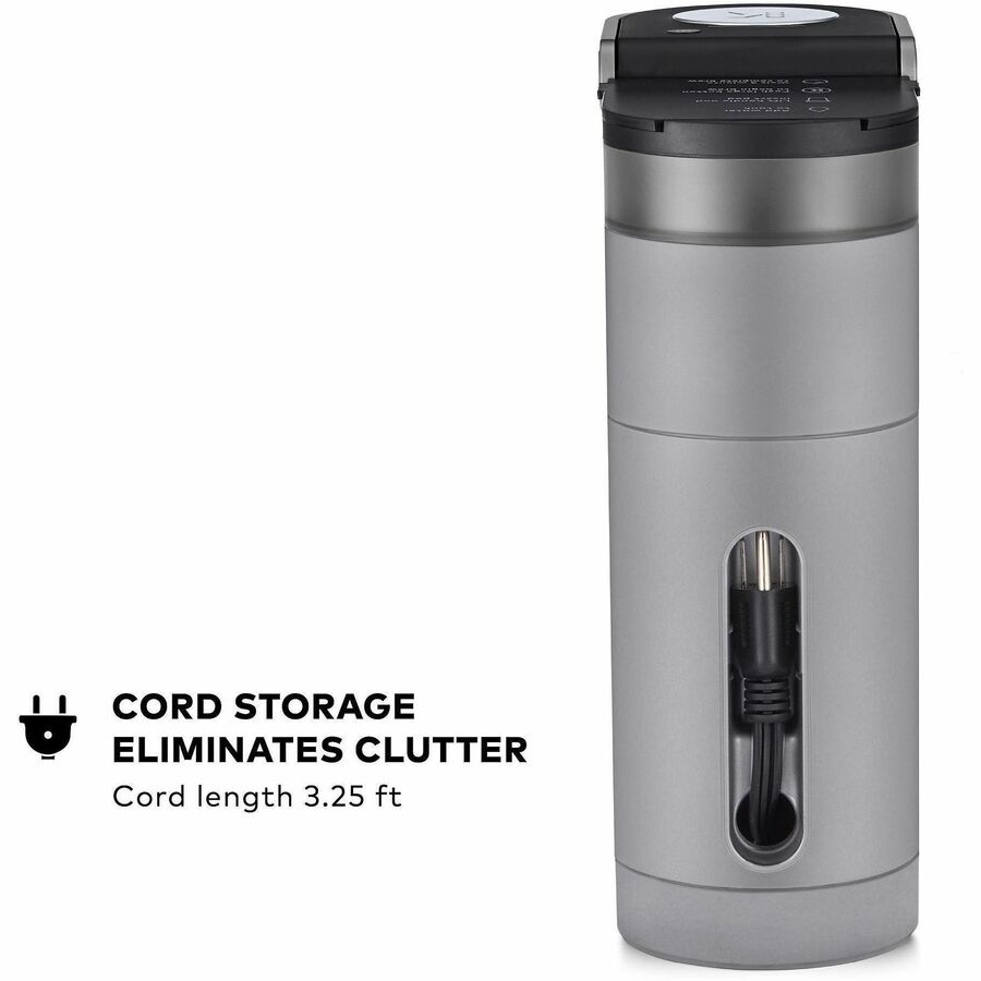 8 fl oz - 1 Cup(s) - Single-serve - Black, Silver - Metal Body