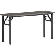 Lorell Folding Training Table - Melamine Top - 60" Table Top Width x 18" Table Top Depth x 1" Table Top Thickness - 30" Height - Assembly Required - Gray - Particleboard Top Material - 1 Each