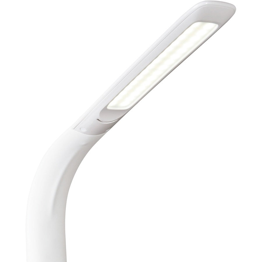 12" Height x 5" Width - LED Bulb - USB Charging, Flexible Neck, Sanitizing, Qi Wireless Charging - Desk Mountable - White - for Furniture, Desk, Office, Home, Dorm