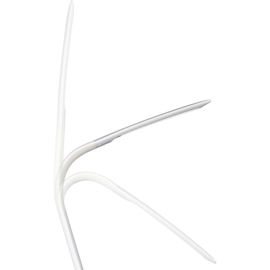 12" Height x 5" Width - LED Bulb - USB Charging, Flexible Neck, Sanitizing, Qi Wireless Charging - Desk Mountable - White - for Furniture, Desk, Office, Home, Dorm