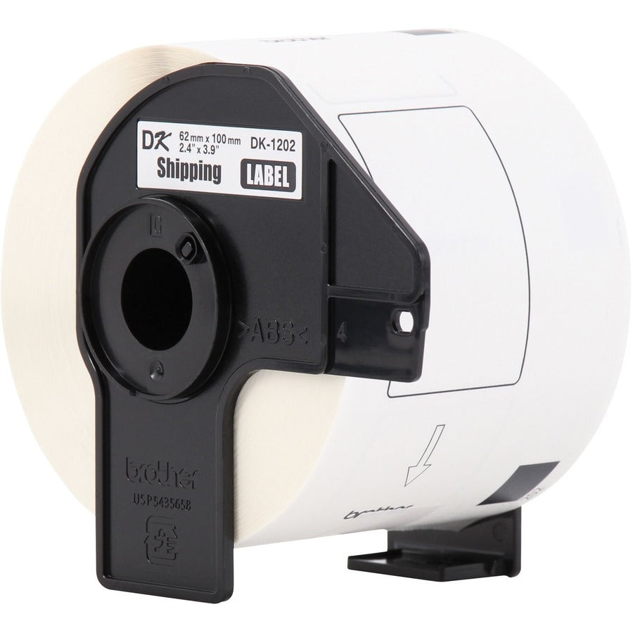 Brother DK Address Label - 2 2/5" Width x 3 29/32" Length - Rectangle - Thermal - Paper - 300 / Roll - 24 / Pack