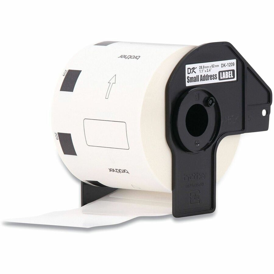 Brother DK Address Label - 2 2/5" Width x 1 1/10" Length - Rectangle - Thermal - Paper - 800 / Roll - 3 / Roll