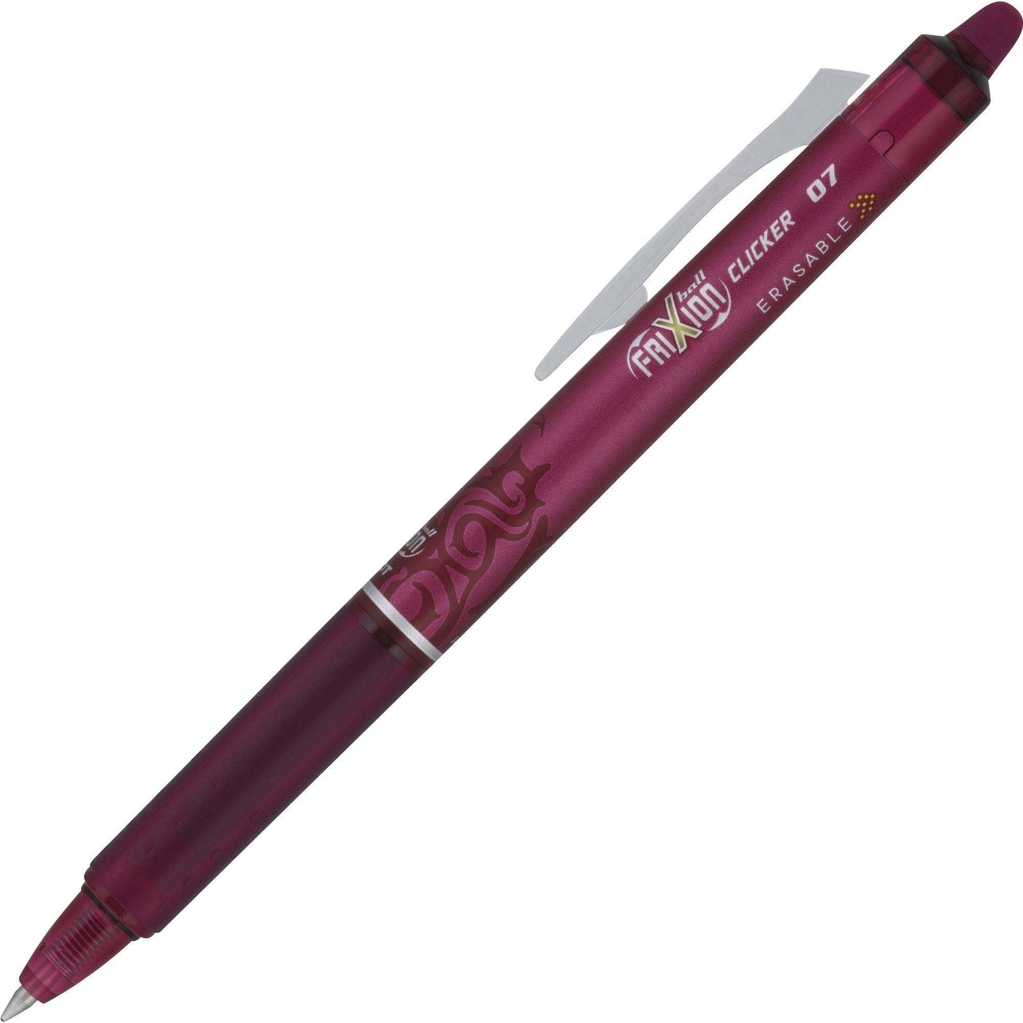 Pilot Erasable Gel Ink Pens - 0.7 mm Fine Pen Point - Retractable - Erasable - Burgundy Ink - Water Based, Gel-based - Translucent Barrel - Document, Writing - 1 Dozen