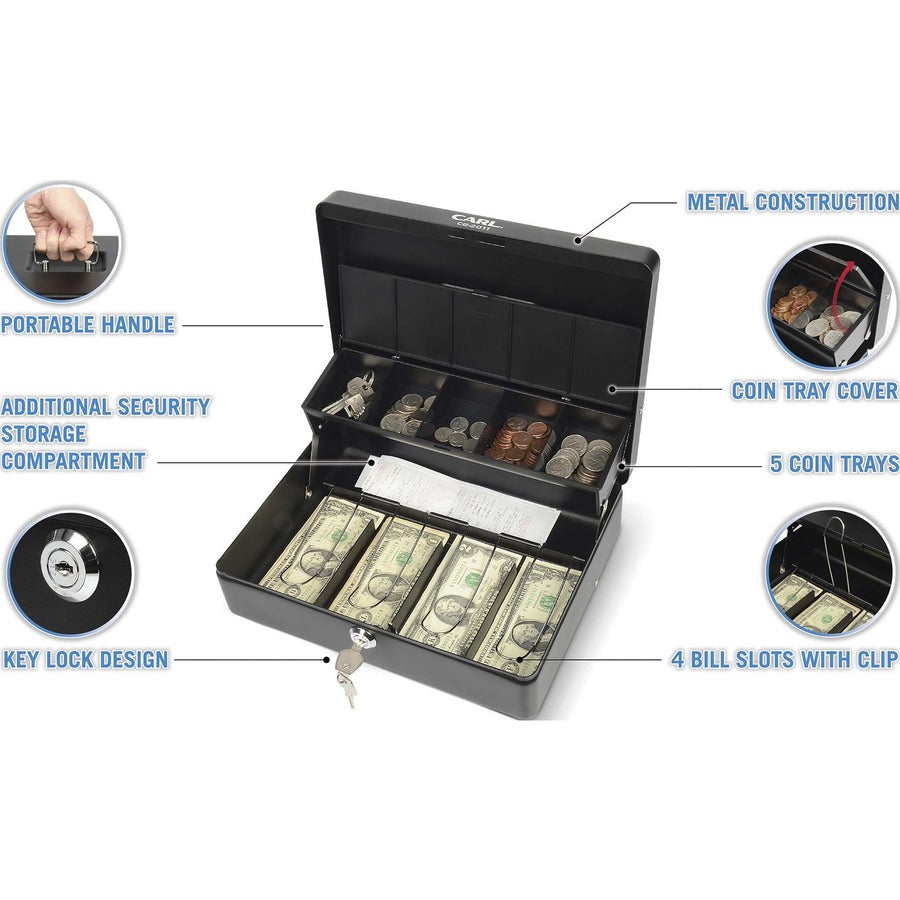 CARL Bill Slots Steel Security Cash Box