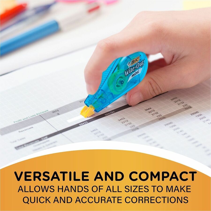 0.20" Tape Width x 16.40 ft Tape Length - 1 Line(s) - Translucent Dispenser - Smooth, Compact, Ambidextrous, Easy to Use, Non-refillable, Tear Resistant - White - 1 Pack - TAA Compliant