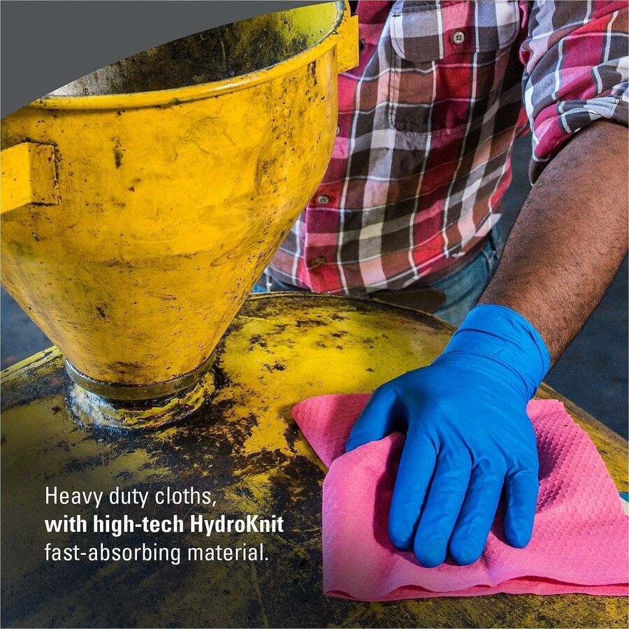 16.80" Length x 8.34" Width - Absorbent, Durable, Reusable, Foldable, Contaminant-free, Durable - Red - 80/Box - 1 Carton
