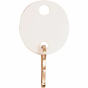 0.75" Length x 1.10" Width - Oval - Hook Fastener - Plastic - White - 20 / Pack