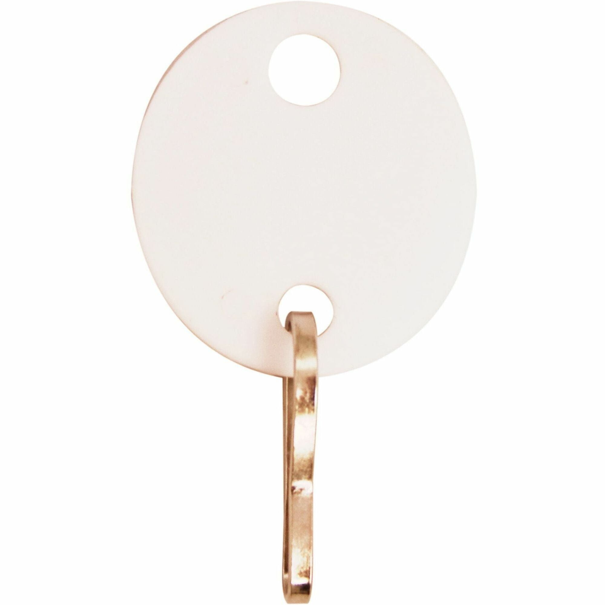0.75" Length x 1.10" Width - Oval - Hook Fastener - Plastic - White - 20 / Pack