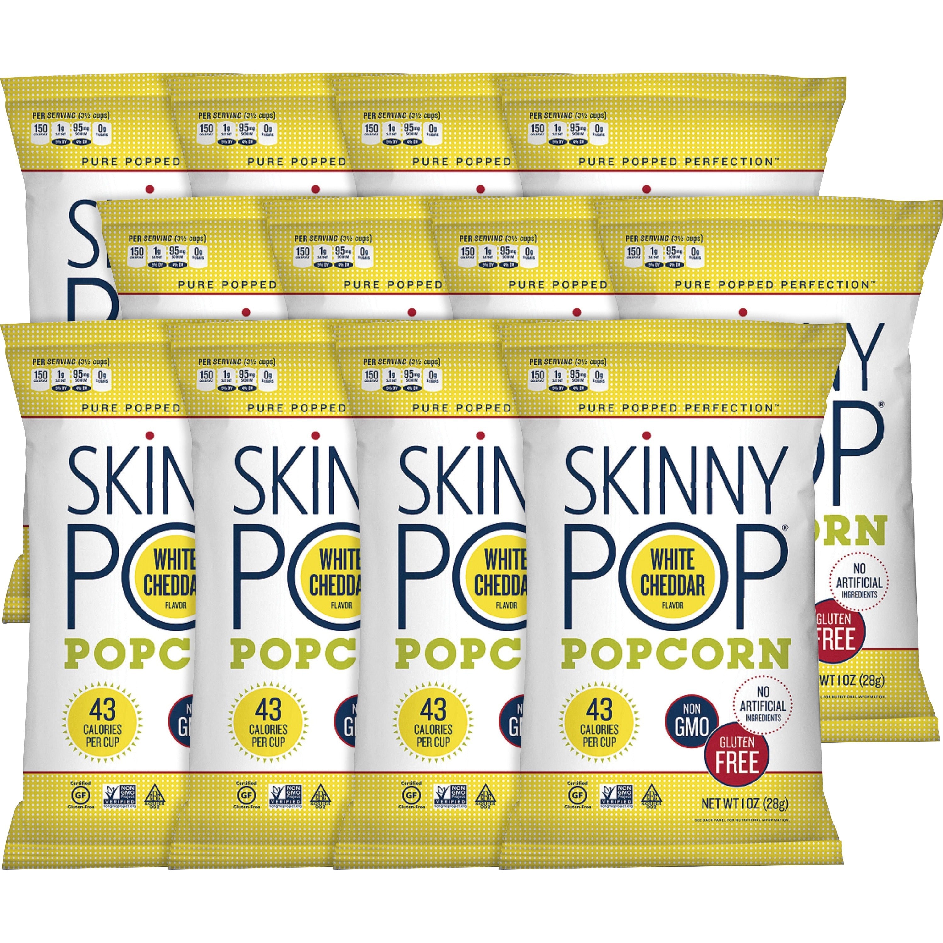 Preservative-free, Dairy-free, Gluten-free, Trans Fat Free, Tree-nut Free, Peanut-free - White Cheddar - 1 oz - 12 / Carton