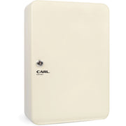 CARL Steel Security Key Cabinet - 12.5" Length x 9.3" Width x 3.5" Height - Lockable, Wall Mountable - Ivory - Steel